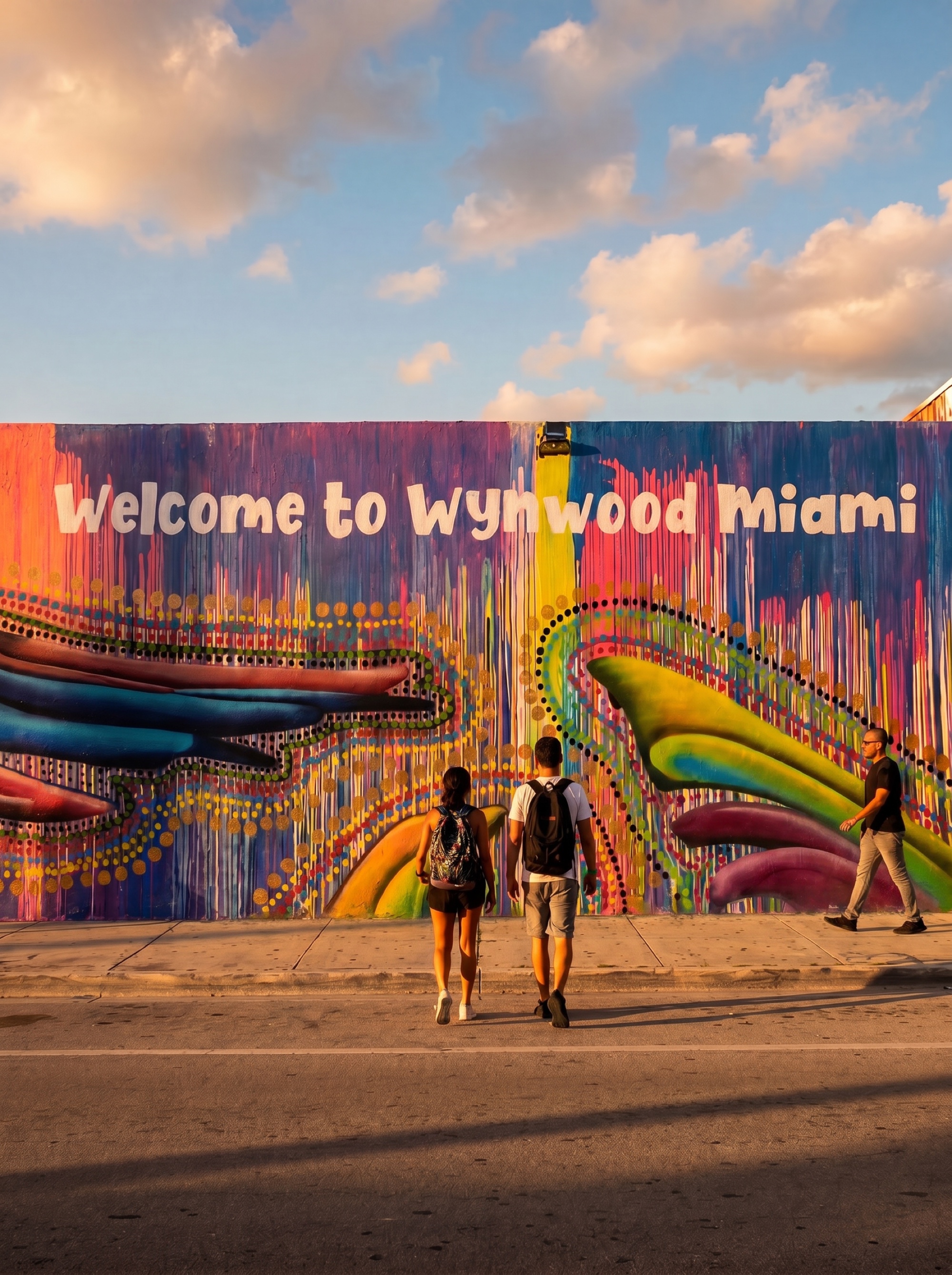 Welcome to Wynwood mural by Luis Valle at the neighborhood gateway